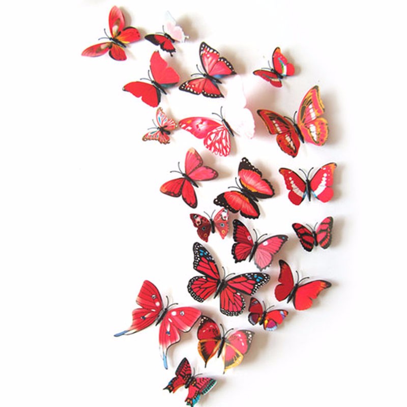 12PCS-3D-PVC-Magnet-Butterflies-DIY-Wall-Sticker-Home-Decor-New-Arrival-Hot--Sal