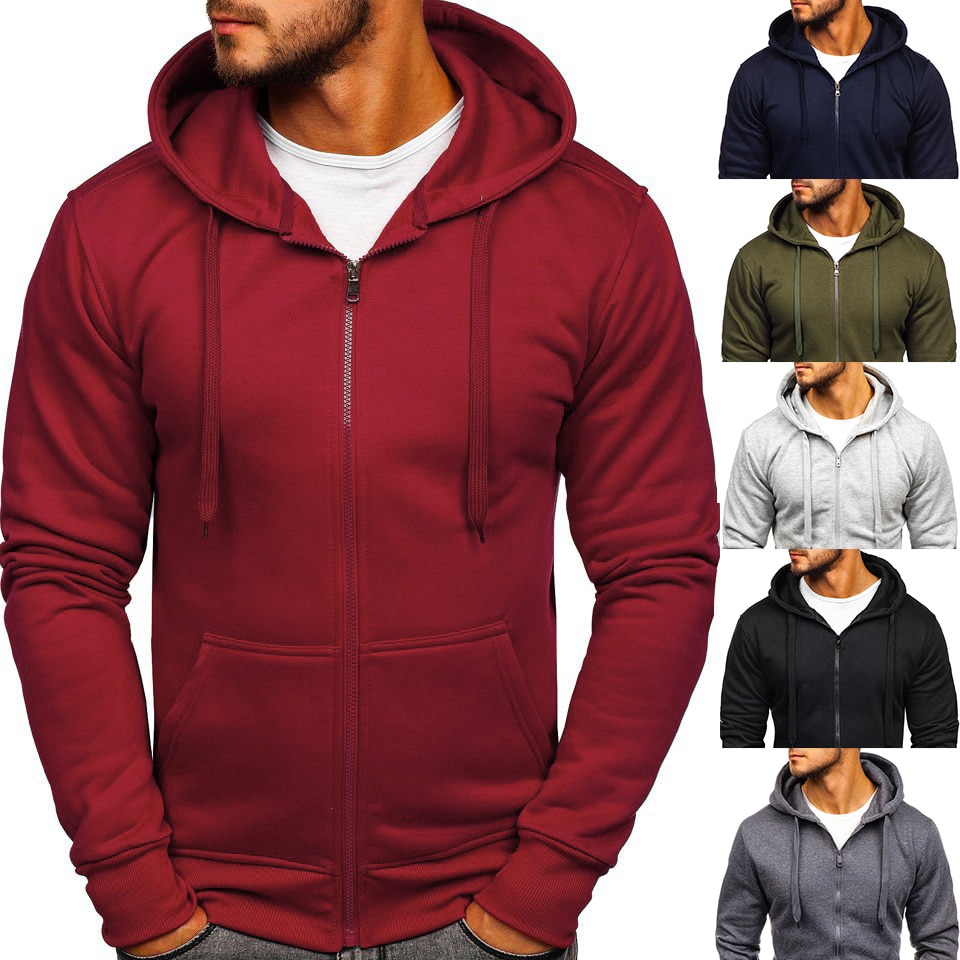 2019-New-Mens-Casual-Zipper-Hoodies-Sweatshirts-Male-black-Green-Solid-Color-Hooded-Outerwear-Tops-S-2XL-4000312322299