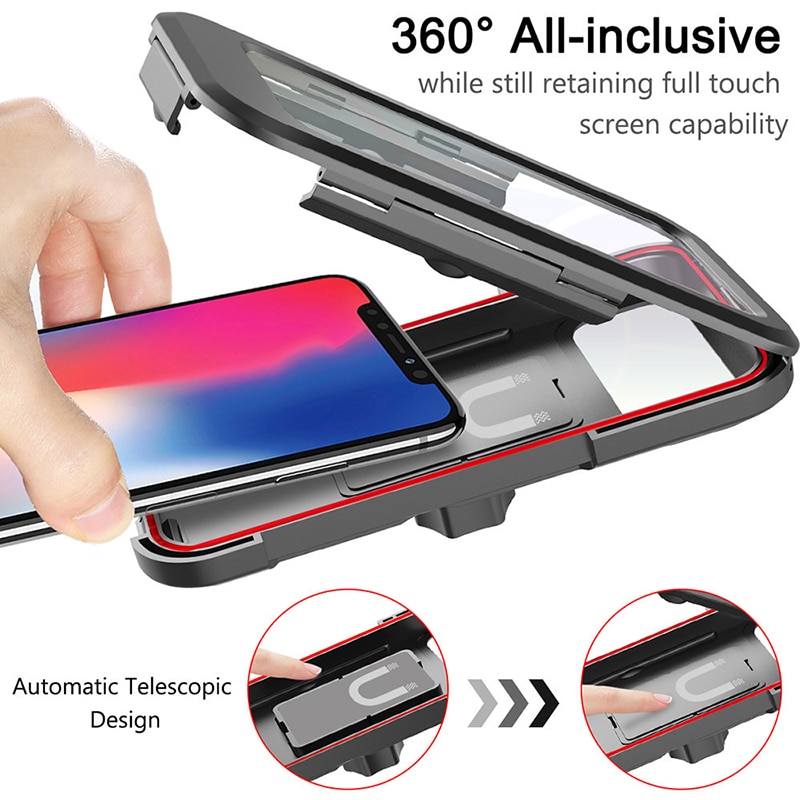 Bicycle-Mobile-Phone-Holder-Takeaway-Cyclist-Waterproof-Handlebar-Bag-360-Degree-Rotatable-All-inclusive-Magnetic-Stand-NK-3256803094897450