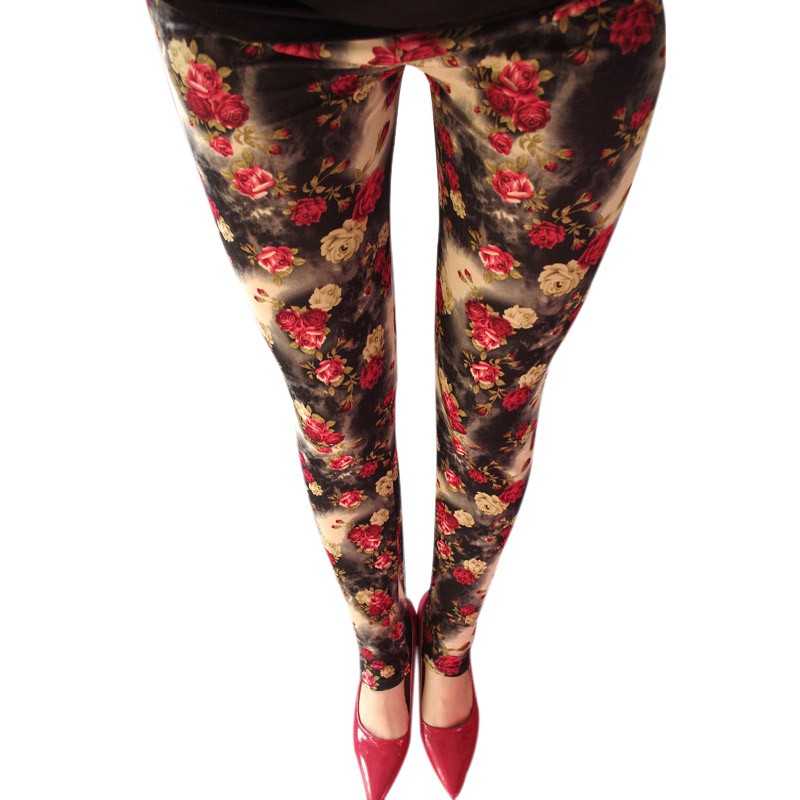 New-Fashion-Muti-styles-Black-Milk-Women-Leggings-Floral-Printed-Skinny-Pants-Vi