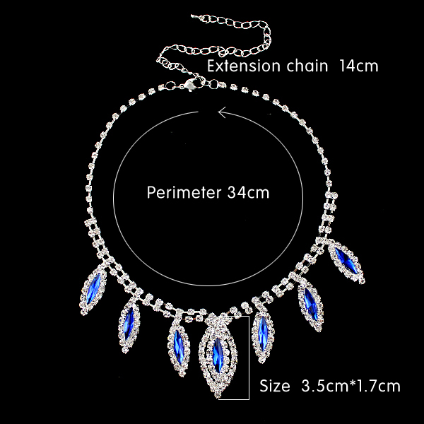Silver-Luxury-Color-Alloy-Rhinestone-Butterfly-Choker-Necklace-and-Dangle-Earrin
